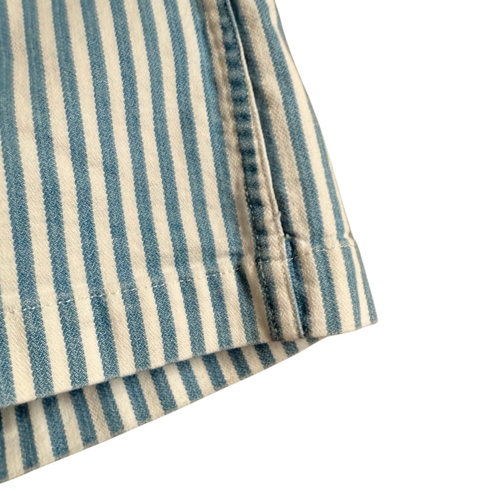 Madewell Pinstripe Blue and White Striped Shorts - Picture 6 of 9